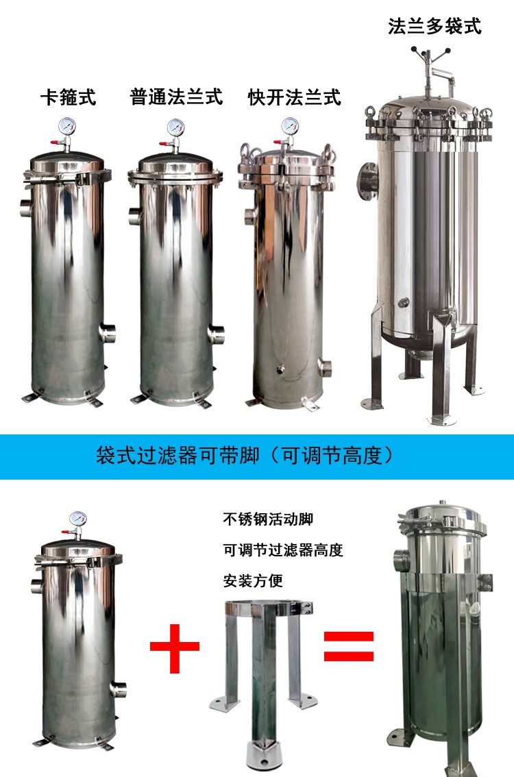 不锈钢袋式过滤器精密保安过滤器大流量过滤器